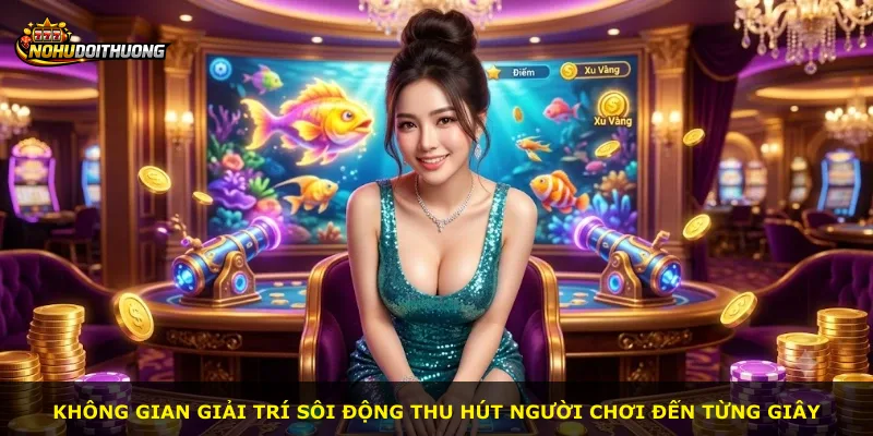 Không gian giải trí sôi động thu hút người chơi đến từng giây