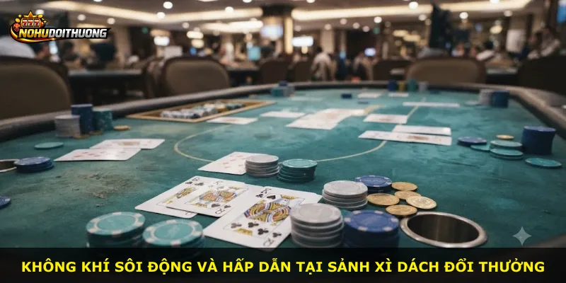 Không khí sôi động và hấp dẫn tại sảnh Xì Dách Đổi Thưởng