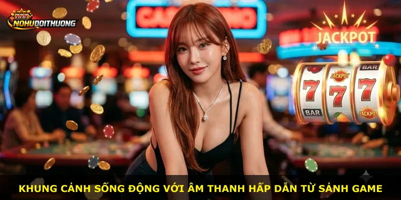Khung cảnh sống động với âm thanh hấp dẫn từ sảnh game