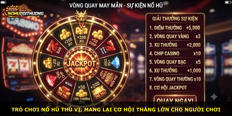 Trò chơi nổ hũ thú vị, mang lại cơ hội thắng lớn cho người chơi